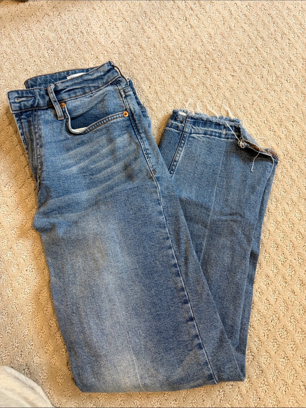 Size 28 Dear John Jodi Straight Hi-Rise Split Hem Jeans